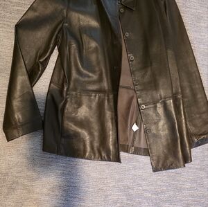 Sophisticated Women's Leather Jacket in Rich Brown